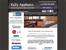 Tablet Screenshot of eazyappliance.com